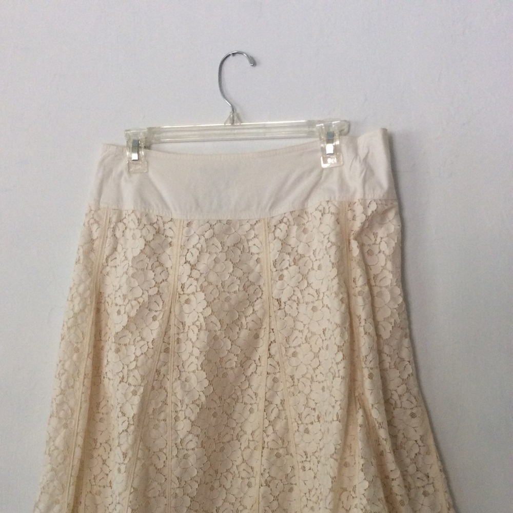 A Liz Claiborne Company Cream Lace Skirt